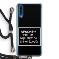 Schotelvod: Samsung Galaxy A50 Transparant Hoesje met koord
