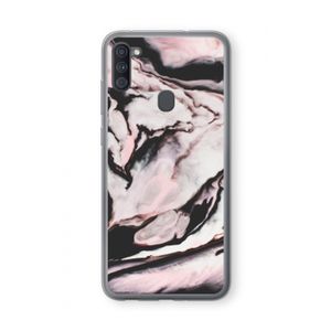 Roze stroom: Samsung Galaxy A11 Transparant Hoesje