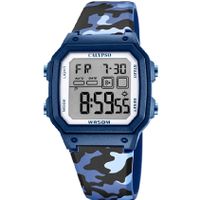 Calypso K5812/3 Horloge Digitaal kunststof-rubber camouflage blauw 45 mm - thumbnail