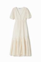 Lange jurk borduursels - WHITE - XL