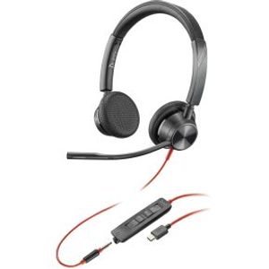 POLY 8X221AA hoofdtelefoon/headset Bedraad Hoofdband Kantoor/callcenter USB Type-C Zwart