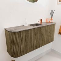 Toiletmeubel Mondiaz Joya Dlux | 103.2 cm | Meubelkleur Dusk | Faye wastafel Oza Wasbak Midden | 1 kraangat