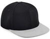 Beechfield CB661 Original Flat Peak 6 Panel Snapback Cap - Black/Grey - One Size