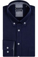 Giordano Regular Fit Flanellen Overhemd donkerblauw, Effen