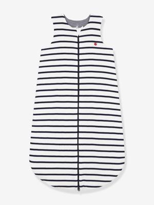Katoenen slaapzak met strepen blauw, gestreept