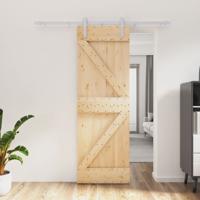 Schuifdeur met beslag 70x210 cm massief grenenhout