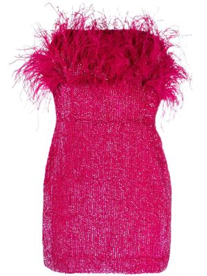 Retrofete robe courte à sequins - Rose