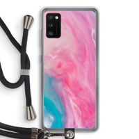 Roze explosie: Samsung Galaxy A41 Transparant Hoesje met koord Roze explosie: Samsung Galaxy A41 Transparant Hoesje met koord
