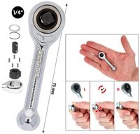 KS TOOLS omschakelbare ratel mini freewheel ratchets 1/4"