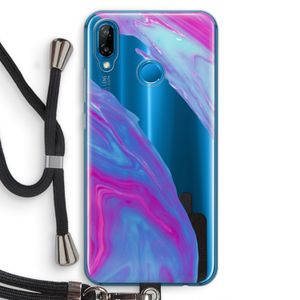 Zweverige regenboog: Huawei P20 Lite Transparant Hoesje met koord