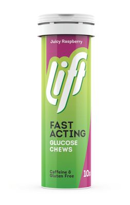 Lift Fast Acting Glucose Kauwtabletten - Framboos