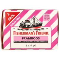 Fishermansfriend Framboos suikervrij 3-pack (25 gr)