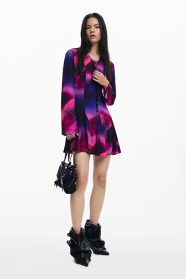 Jurk met linten halslijn - RED - XL