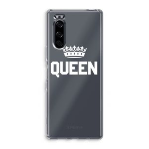 Queen zwart: Sony Xperia 5 Transparant Hoesje