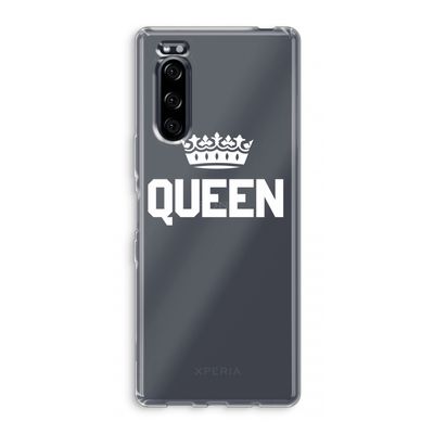 Queen zwart: Sony Xperia 5 Transparant Hoesje
