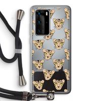 Tijger: Huawei P40 Pro Transparant Hoesje met koord
