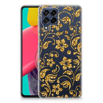 Samsung Galaxy M53 | TPU Case | Gouden Bloemen Samsung Galaxy M53 | TPU Case | Gouden Bloemen