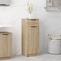 Badkamerkast 32x34x90 cm bewerkt hout sonoma eikenkleurig