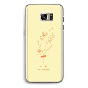 No rain no flowers: Samsung Galaxy S7 Edge Transparant Hoesje