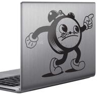 Sticker laptop klok wekker cartoon