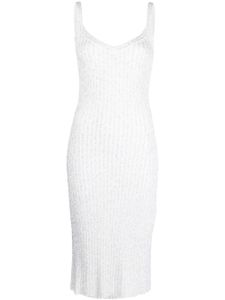 Missoni robe mi-longue à sequins - Blanc