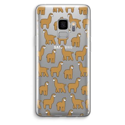 Alpacas: Samsung Galaxy S9 Transparant Hoesje