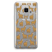 Alpacas: Samsung Galaxy S9 Transparant Hoesje