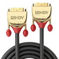 Lindy 36216 15m DVI-D DVI-D Goud DVI kabel - thumbnail