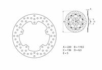 BREMBO Serie Oro remschijf, remschijven voor de moto, vast 68B407F2