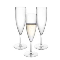 Bruiloft Champagne/prosecco flute glazen - 25x - 160 ml - onbreekbaar transparant kunststof