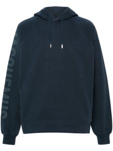 Jacquemus haut Le Hoodie Typo en coton - Bleu