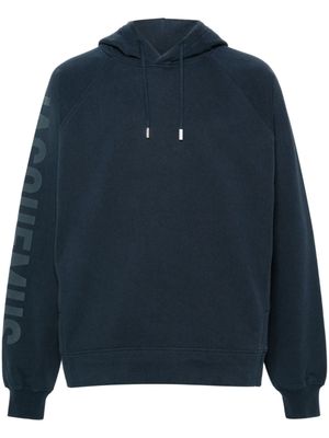 Jacquemus haut Le Hoodie Typo en coton - Bleu