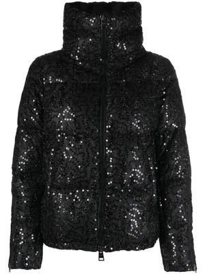 Herno doudoune à ornements de sequins - Noir