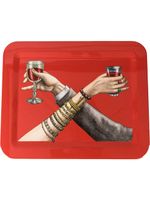 Fornasetti plateau imprimé - Rouge - thumbnail