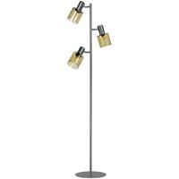 ETH Glazen vloerlamp Sledge Glass 3-lichts zwart met goud glas 05-VL8178-3033 - thumbnail