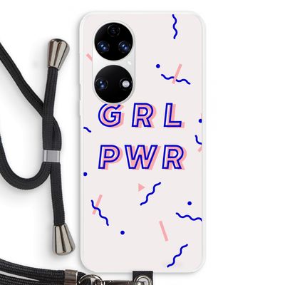 GRL PWR: Huawei P50 Transparant Hoesje met koord