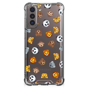 Doorzichtige Silicone Hoesje voor Samsung Galaxy S21 Dieren Emojis