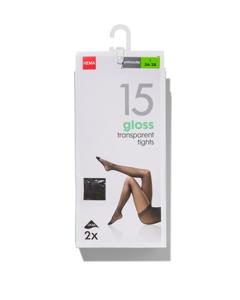 HEMA Pantys Glanzend 15denier - 2 Stuks Antraciet (antraciet)