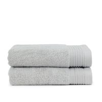 2-PACK: Handdoek Deluxe - 60 x 110 cm - Zilvergrijs - thumbnail