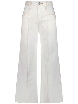 Giambattista Valli jean ample à coutures contrastantes - Blanc