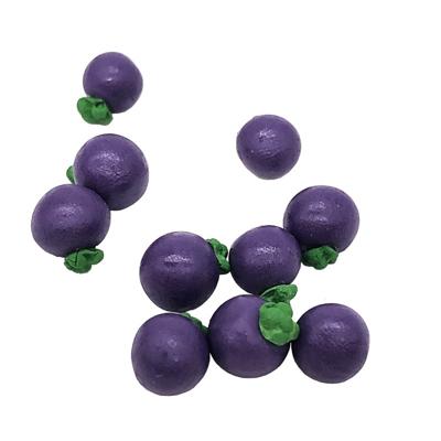 30 stuks/3 zakken 1:12 Mini Doll House keuken miniatuur voedsel spelen decoratie fruit Mangosteen (paars)