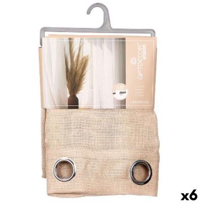 Gordijn Gift Decor Bruin 140 x 260 cm (6 Stuks)