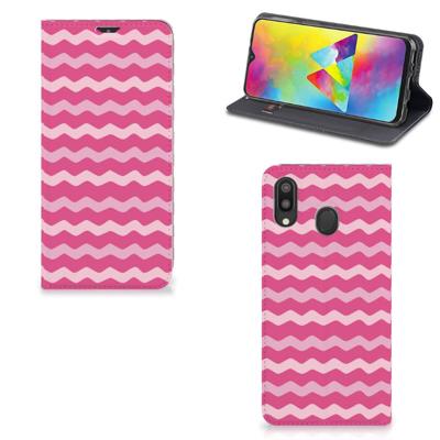 Samsung Galaxy M20 | Hoesje met Magneet | Waves Pink