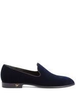 Giuseppe Zanotti Gatien velvet-effect loafers - Bleu - thumbnail