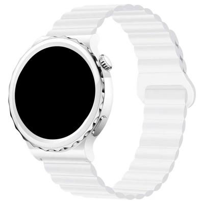 Samsung Galaxy Watch 5 Magnetische Siliconen Band - Wit Samsung Galaxy Watch 5 Magnetische Siliconen Band - Wit