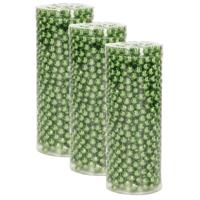 Kralenslinger - 3x - groen - 10 meter - kunststof - kerstslingers - kralen - kerstslinger