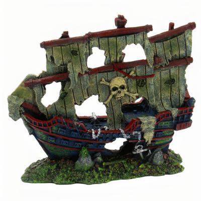 Superfish Scheepswrak M - Realistisch Piratenschip Decoratie voor Aquariums 120x8cm