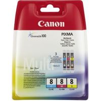 Canon CLI-8 C/M/Y inktcartridge 3 stuk(s) Origineel Cyaan, Magenta, Geel - thumbnail