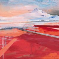 Kunstdruk Stefan Gibson - Berg 98x98cm