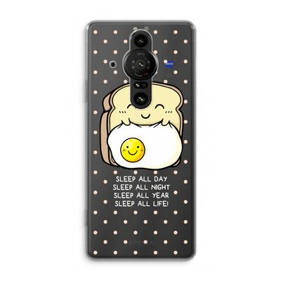 Sleep All Day: Sony Xperia Pro-I Transparant Hoesje